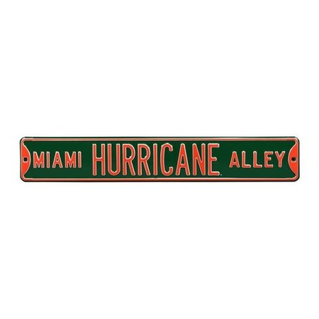 AUTHENTIC STREET SIGNS Authentic Street Signs 70008 Miami Hurricane Alley Street Sign 70008